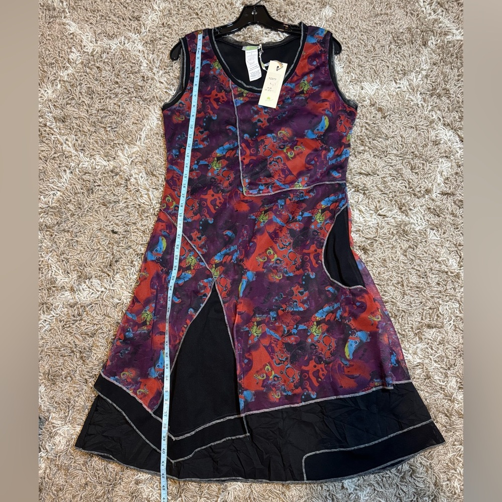 NWT Dolcezza Colorful Abstract Print Dress size Large - Picture 10 of 12